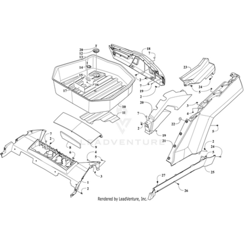 Panel Scoop – Rear – Left – Phantom Gray by Arctic Cat