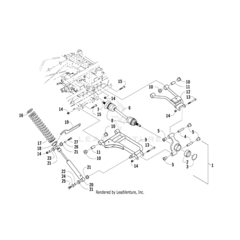 A-Arm – Rear – Lower Right Black (Inc. 10-11) by Arctic Cat