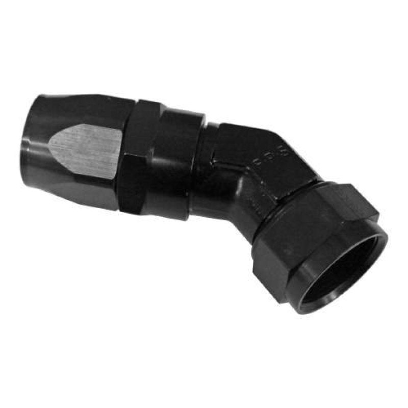Fragola -8AN x 45 Degree Low Profile Forged Hose End – Black