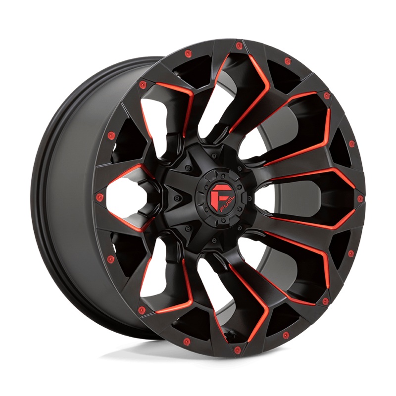 Fuel Wheels D787 Assault 20″ 5×114.3/5×127 Matte Black Red Milled