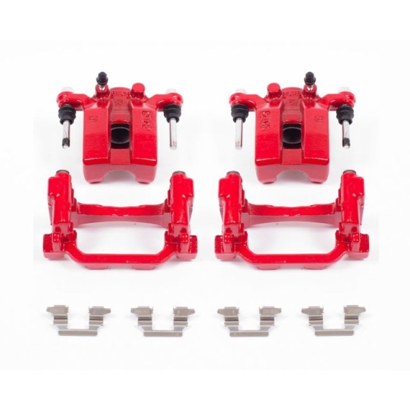 Power Stop 07-08 Infiniti G35 Rear Red Calipers w/Brackets – Pair