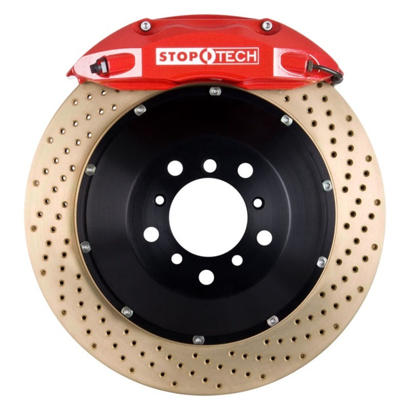 StopTech 07-10 Mazdaspeed3 Front BBK w/ Red ST-40 Calipers Zinc Drilled 332x32mm Rotors Pads