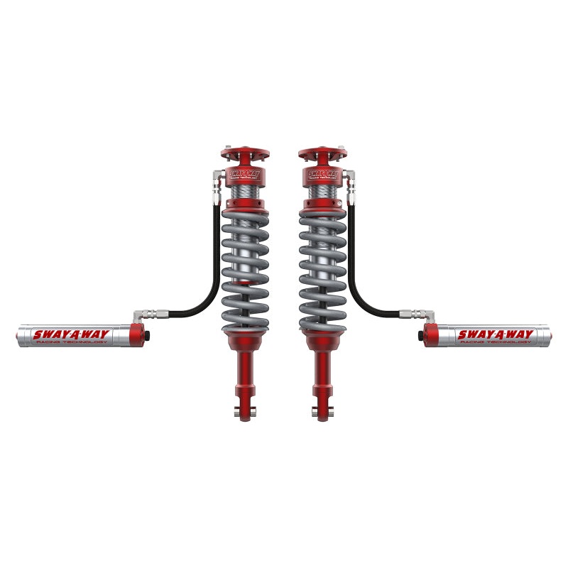 aFe 17-19 Ford F-150 Raptor Sway-A-Way 3.0 Front Coilover Kit w/ Remote Reservoirs and Comp Adj