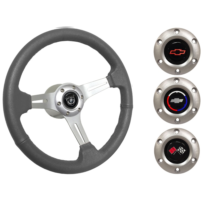 1967-68 El Camino Steering Wheel Kit | Grey Leather | ST3014GRY