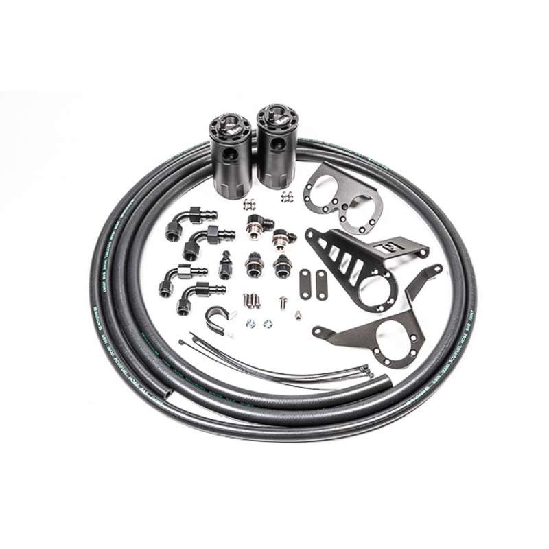 RADIUM ENGINEERING DUAL CATCH CAN KIT, MK4 SUPRA, FLUID LOCK