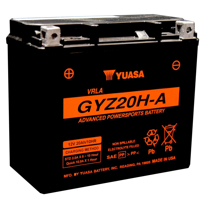 Yuasa GYZ20HA High Performance Maintenance Free AGM 12 Volt Battery