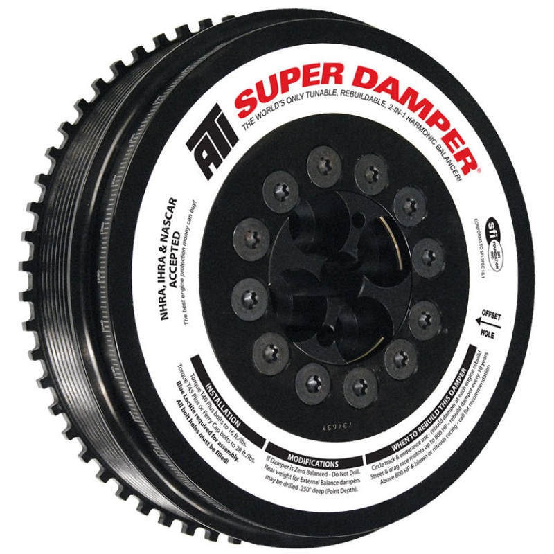 ATI Damper – 7.98in – Steel – 8 Grv – Cummins – 07.5-15 6.7L w/Reluctor Wheel – 3 Ring Hvy – Diesel