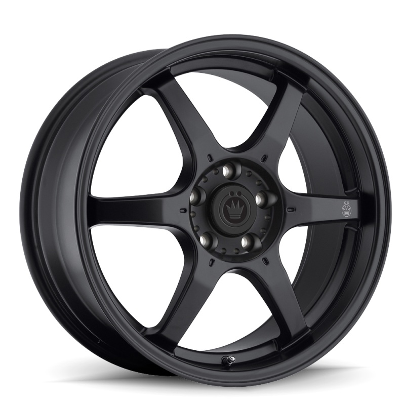 Konig Backbone 18×8 5×114.3 ET45 Matte Black Milling Logo on Spoke
