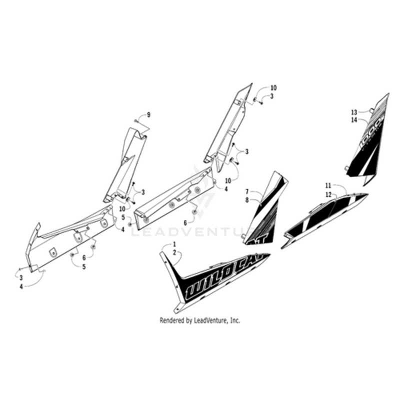 Side Decal-Lower-Rear-Wc4-Sso-Left by Arctic Cat