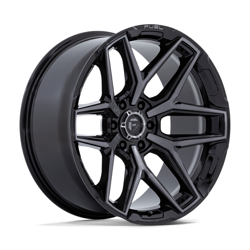Fuel Wheels Flux 17″ 6×139.7 Gloss Black Brushed Face With Gray Tint