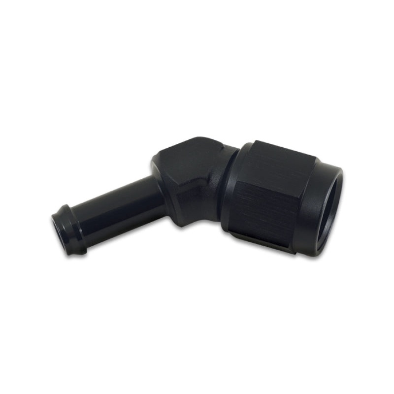 Vibrant -8AN to 3/8in Hose Barb 45 Degree Adapter – Anodized Black